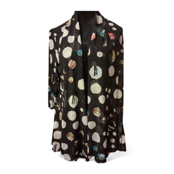 Ali Miles Petite Large Cardigan Polka Dot Abstract - Picture 1 of 8